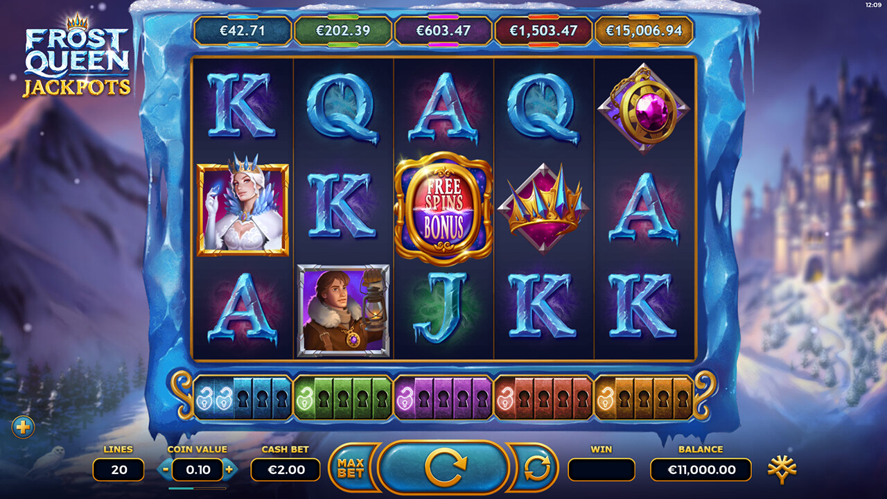   Frost Queen Jackpots  Yggdrasil  Monro asino